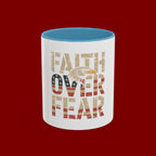Faith Over Fear Mug — Patriotic Eagle Coffee Cup (11/15oz)