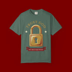 Trust God Lock T-Shirt — Christian Faith Tee “Trust God No Matter What”