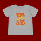 Toddler Tee - "I'm Nothing Without God" Retro Faith Graphic