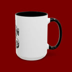 Ceramic Mug — "All Strength Comes From God" Black Accent Coffee Cup (11/15 oz)