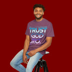 Trust God, Bro. T-Shirt — Retro Gradient Faith Tee