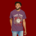Take Time to Pray Pocket Watch T-Shirt — Faith-Based Floral Christian Tee