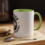 With God All Things Are Possible Accent Coffee Mug — Inspirational Faith Mountain Mug (11/15oz)