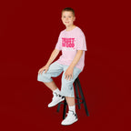 Kids Tee — "Trust in God" Pink Faith Graphic Shirt