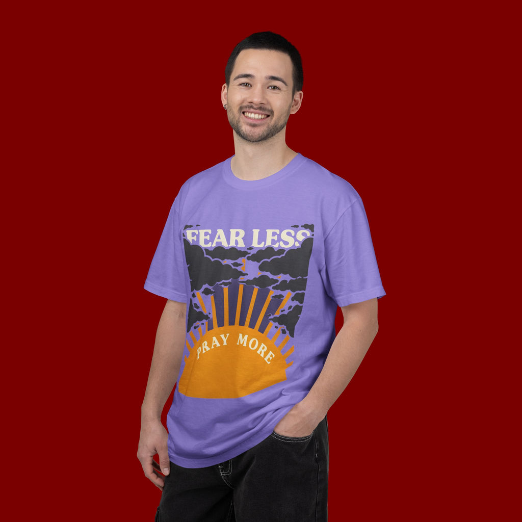 Fear Less Pray More T-Shirt — Inspirational Christian Graphic Tee