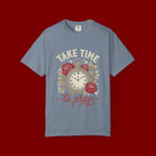 Take Time to Pray T‑Shirt — Vintage Pocket Watch & Roses Spiritual Tee