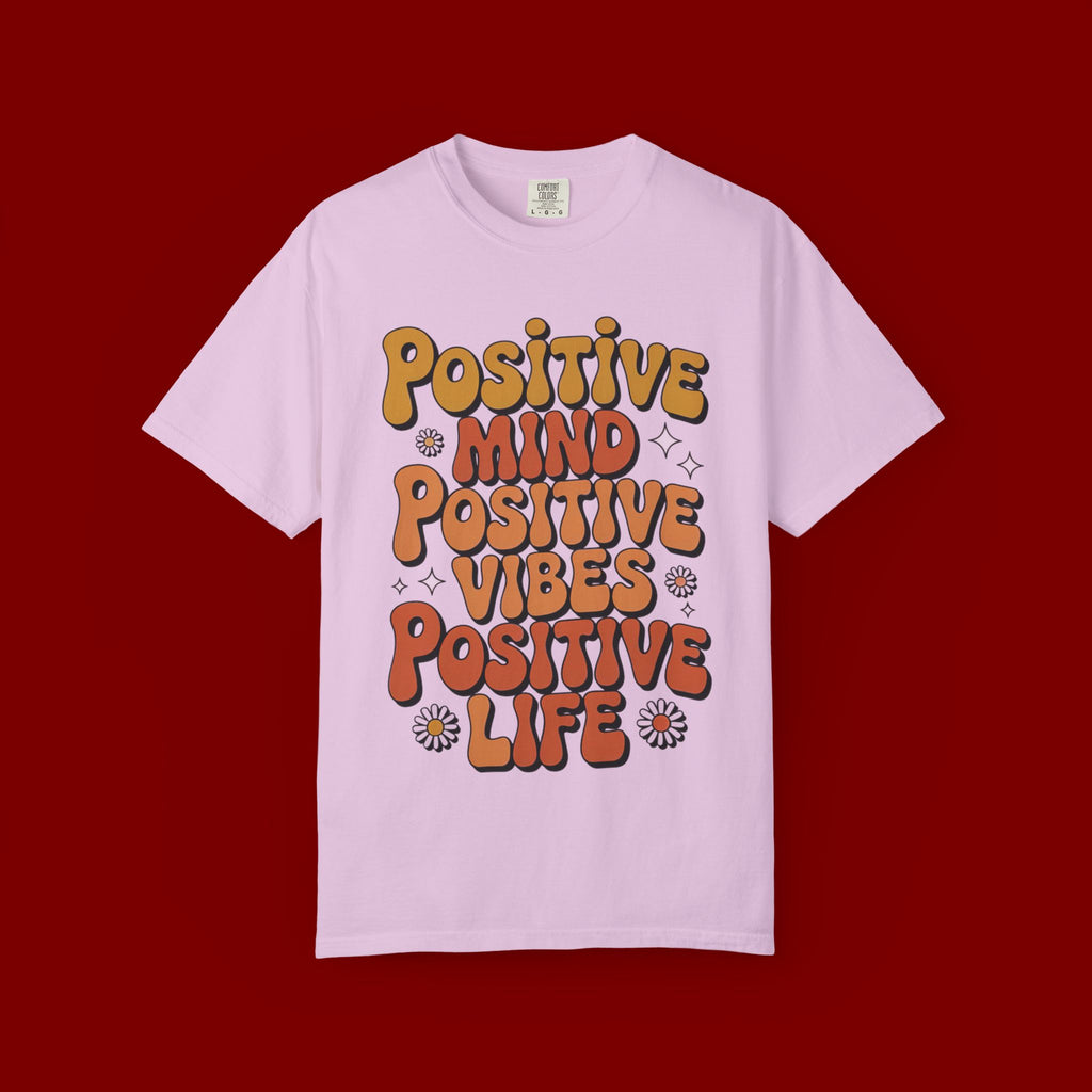 Positive Mind Positive Vibes Positive Life T-Shirt — Retro Daisy Graphic Tee