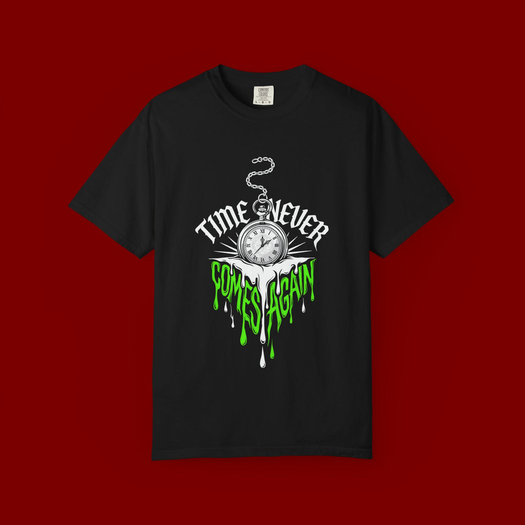 Time Never Comes Again T-Shirt — Vintage Pocket Watch Graphic Tee