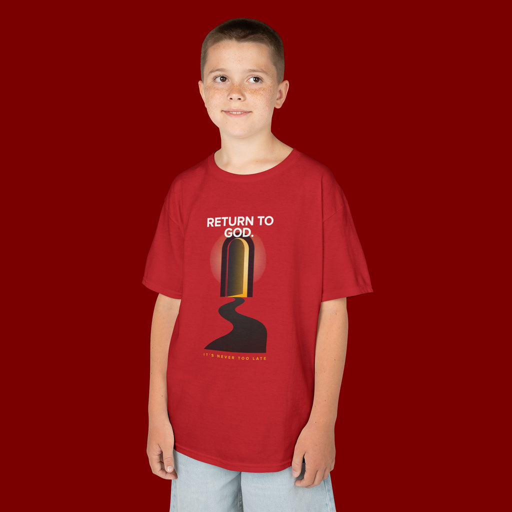 Kids T‑Shirt — "Return to God" Spiritual Graphic Tee