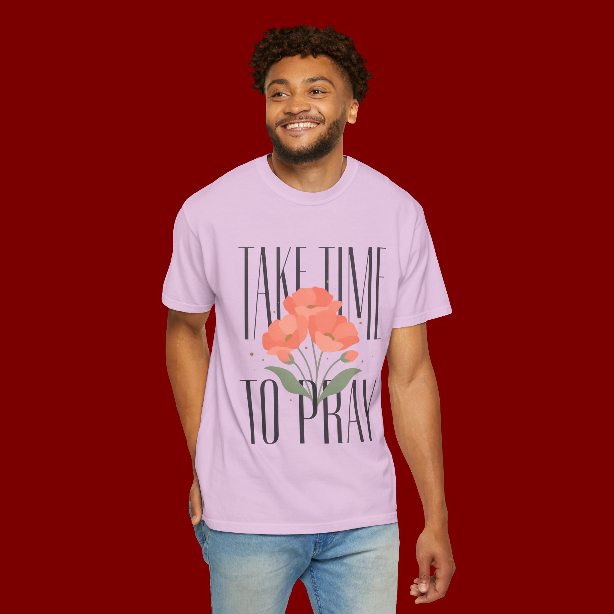 Take Time to Pray Floral T-Shirt — Christian Faith Graphic Tee