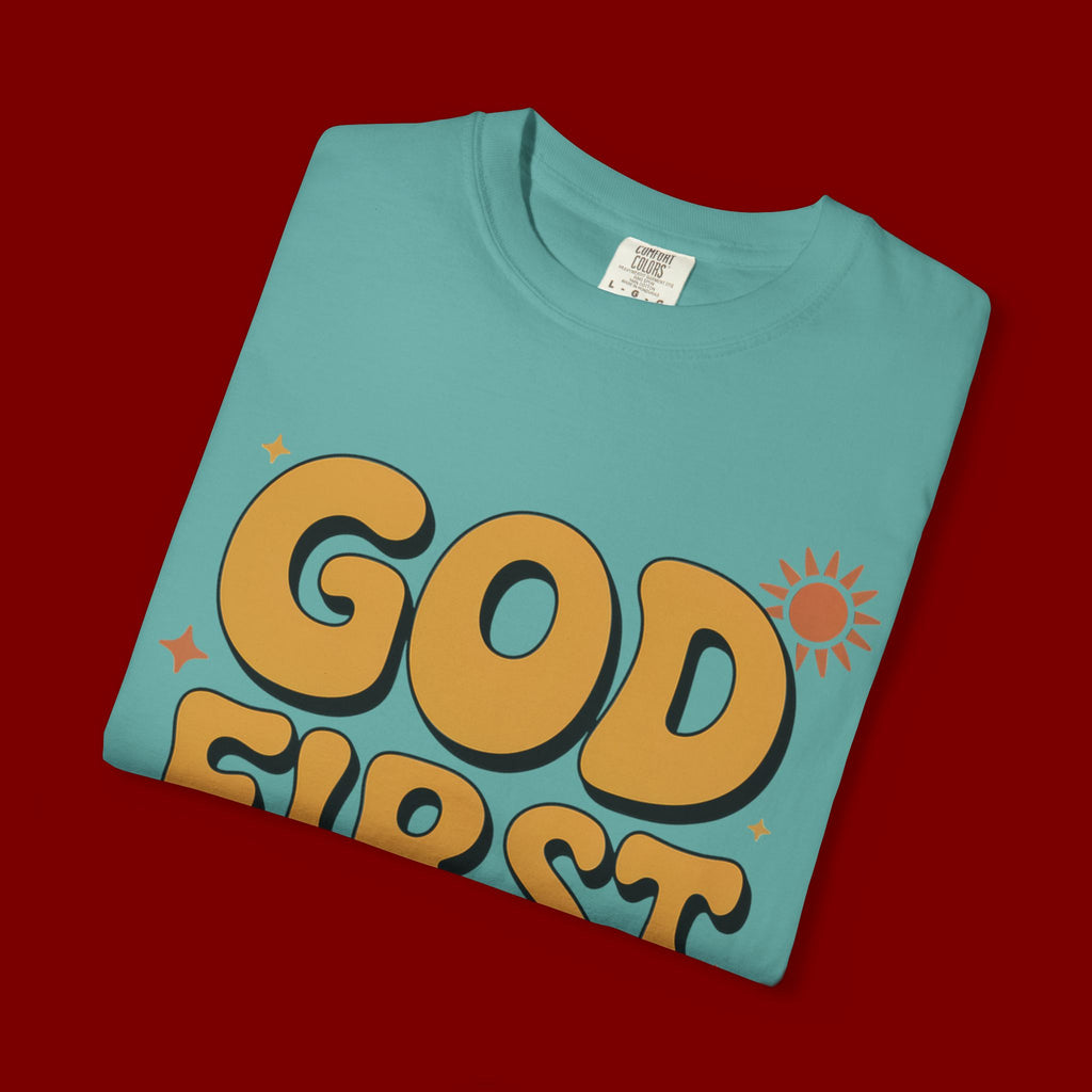 God First Bro T-Shirt — Retro Christian Faith Tee