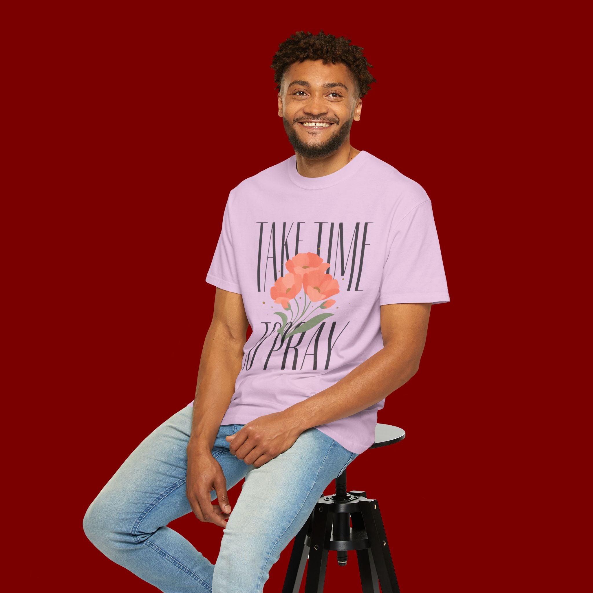 Take Time to Pray Floral T-Shirt — Christian Faith Graphic Tee