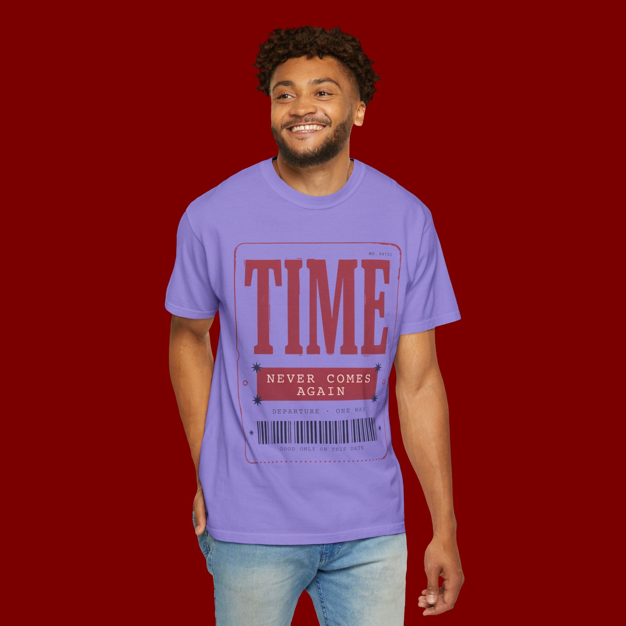 TIME Never Comes Again T-Shirt — Vintage Ticket Graphic Tee