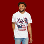 God Is Greater American Flag T-Shirt