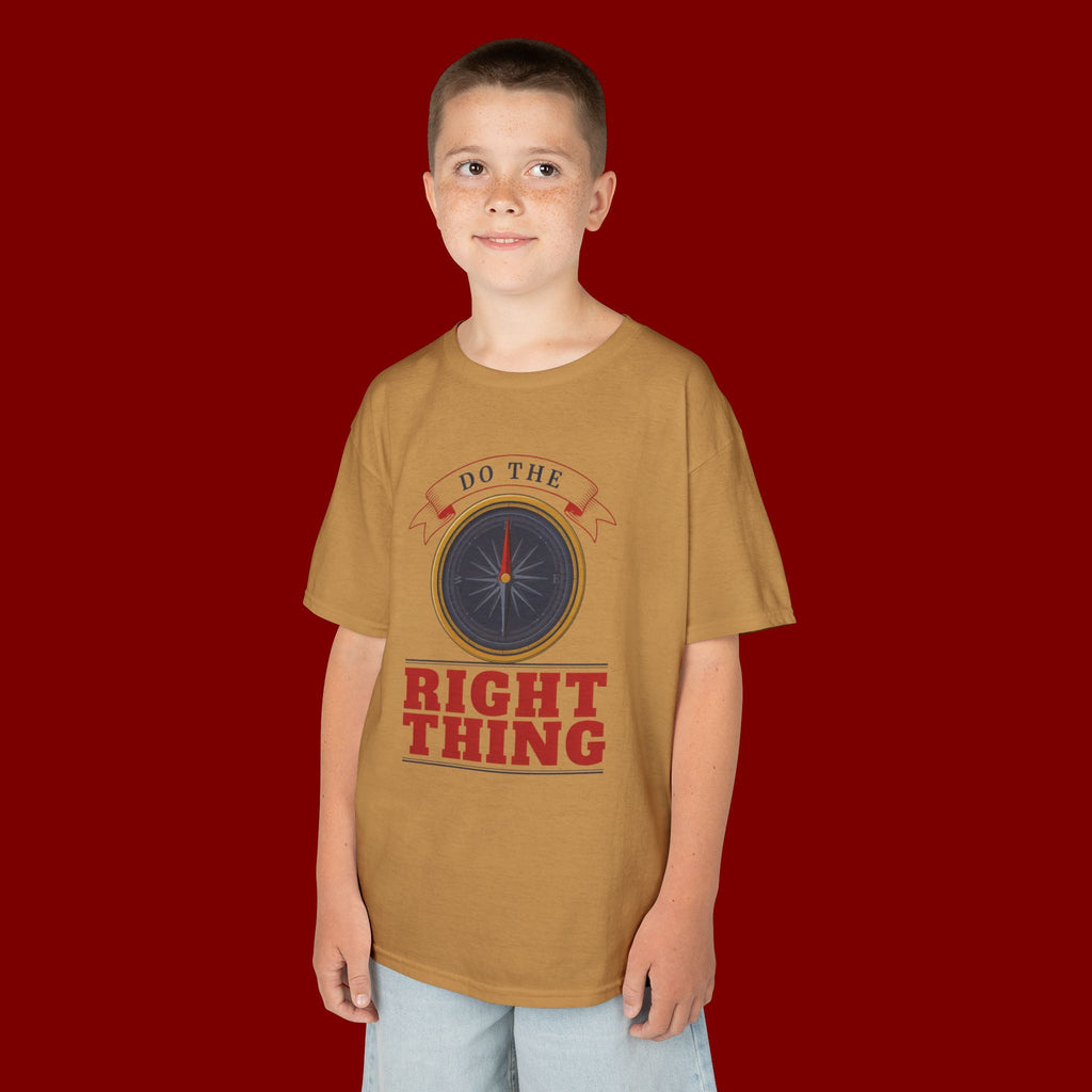 Do The Right Thing Kids T‑Shirt — Compass Graphic Moral Encouragement Tee