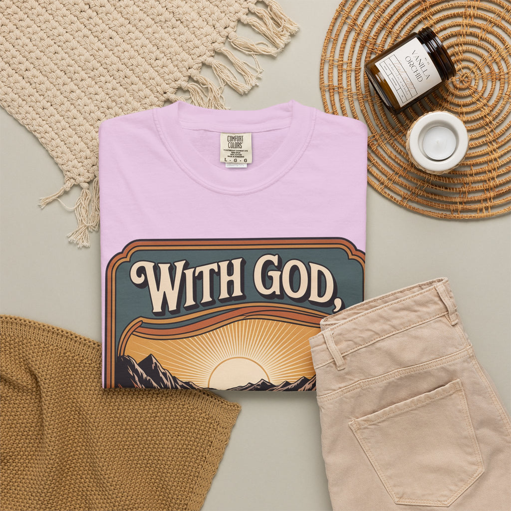 Inspirational Graphic T-Shirt — "With God, Every Hardship Brings Ease"