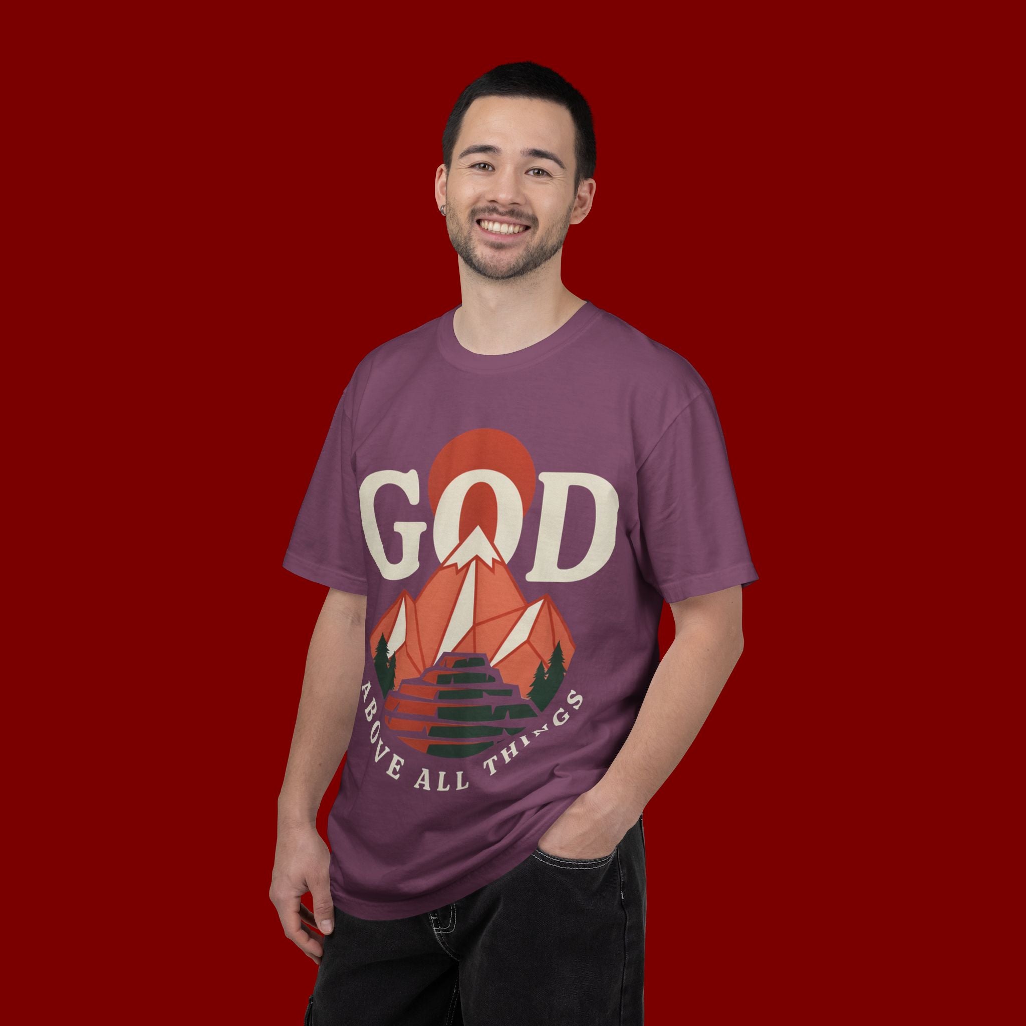 God Above All Things T-Shirt — Mountain Faith Graphic Tee