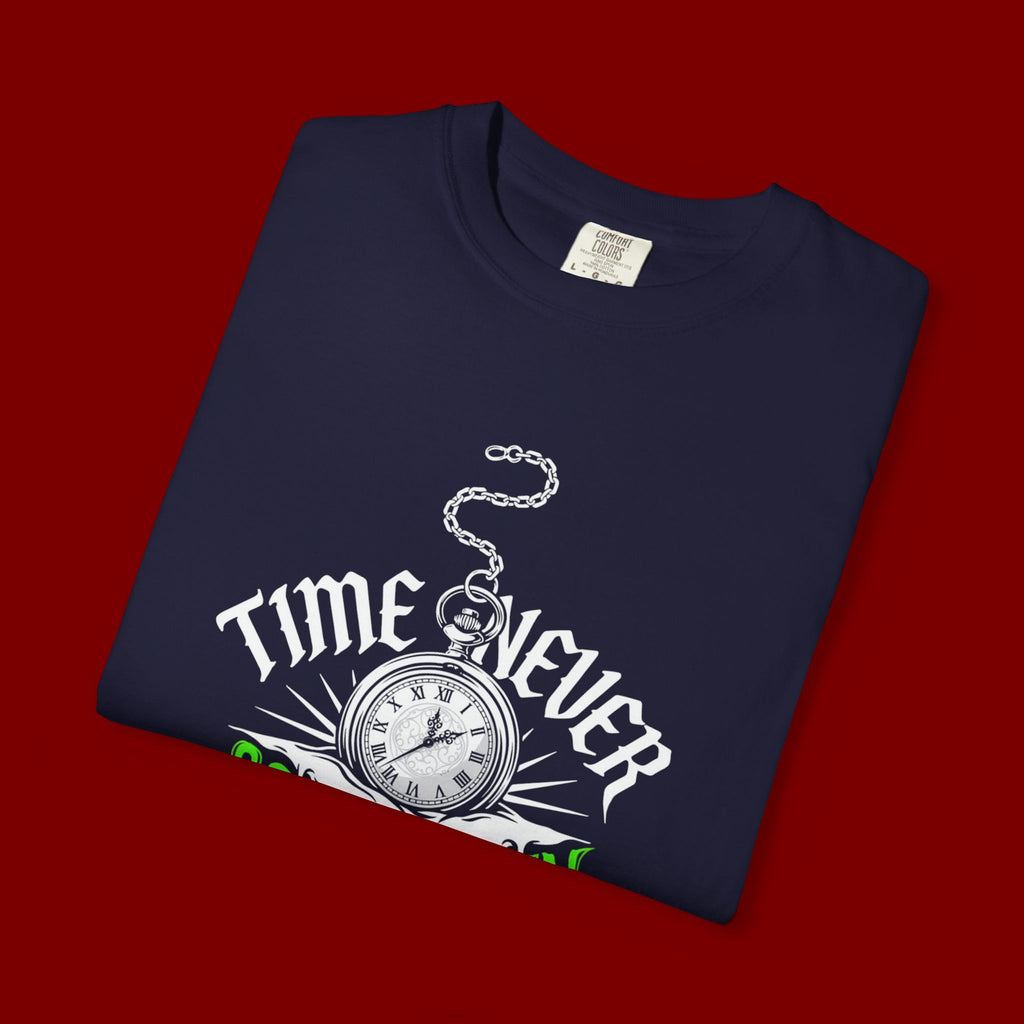 Time Never Comes Again T-Shirt — Vintage Pocket Watch Graphic Tee