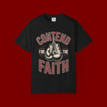 Contend for the Faith T-Shirt — Vintage Boxing Gloves Christian Tee