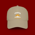 Prayer Sunrise Baseball Cap — Spiritual Faith Hat with Mountain Graphic