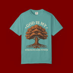 God Is My Strength T-Shirt — Tree Faith Graphic Tee