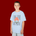 Kids Tee — "Take Time to Pray" Floral Christian Shirt