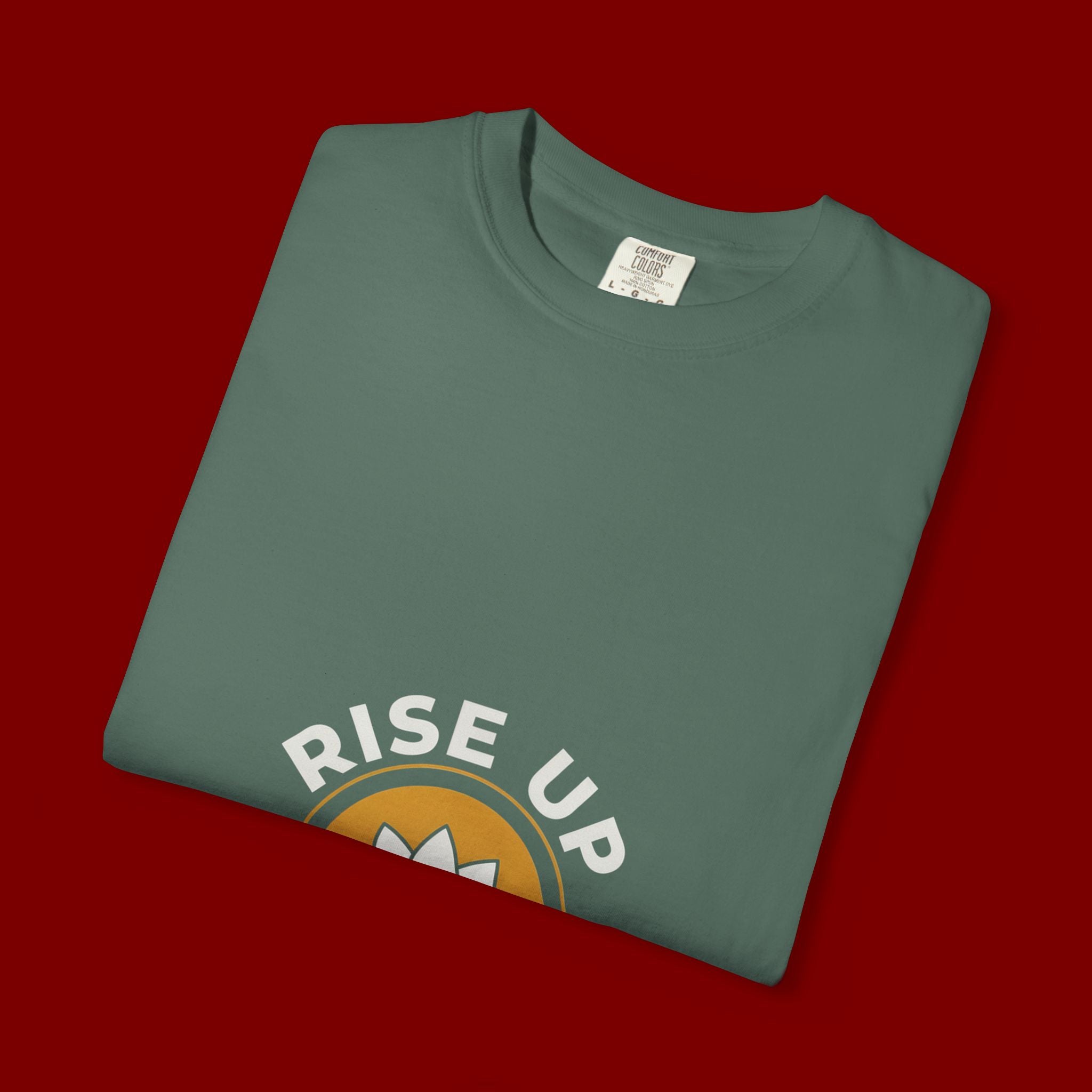 Rise Up and Pray T-Shirt — Spiritual Faith Graphic Tee with Lotus