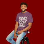 Prayer T-Shirt — "Pray On It, Pray Over It, Pray Through It" Christian Tee