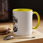 Ceramic Mug — "All Strength Comes From God" Black Accent Coffee Cup (11/15 oz)