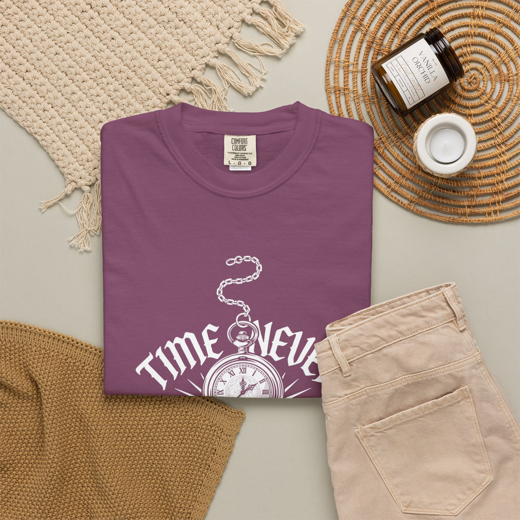 Time Never Comes Again T-Shirt — Vintage Pocket Watch Graphic Tee