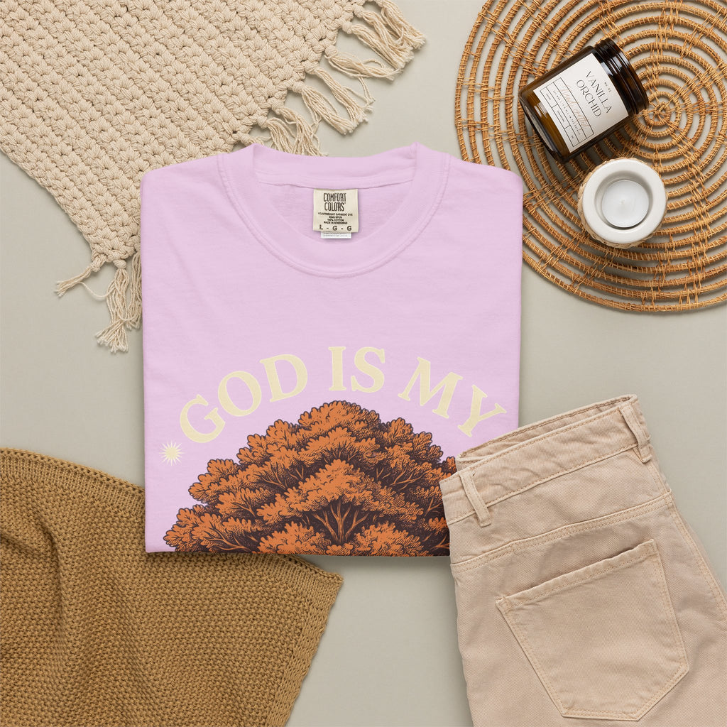 God Is My Strength T-Shirt — Tree Faith Graphic Tee