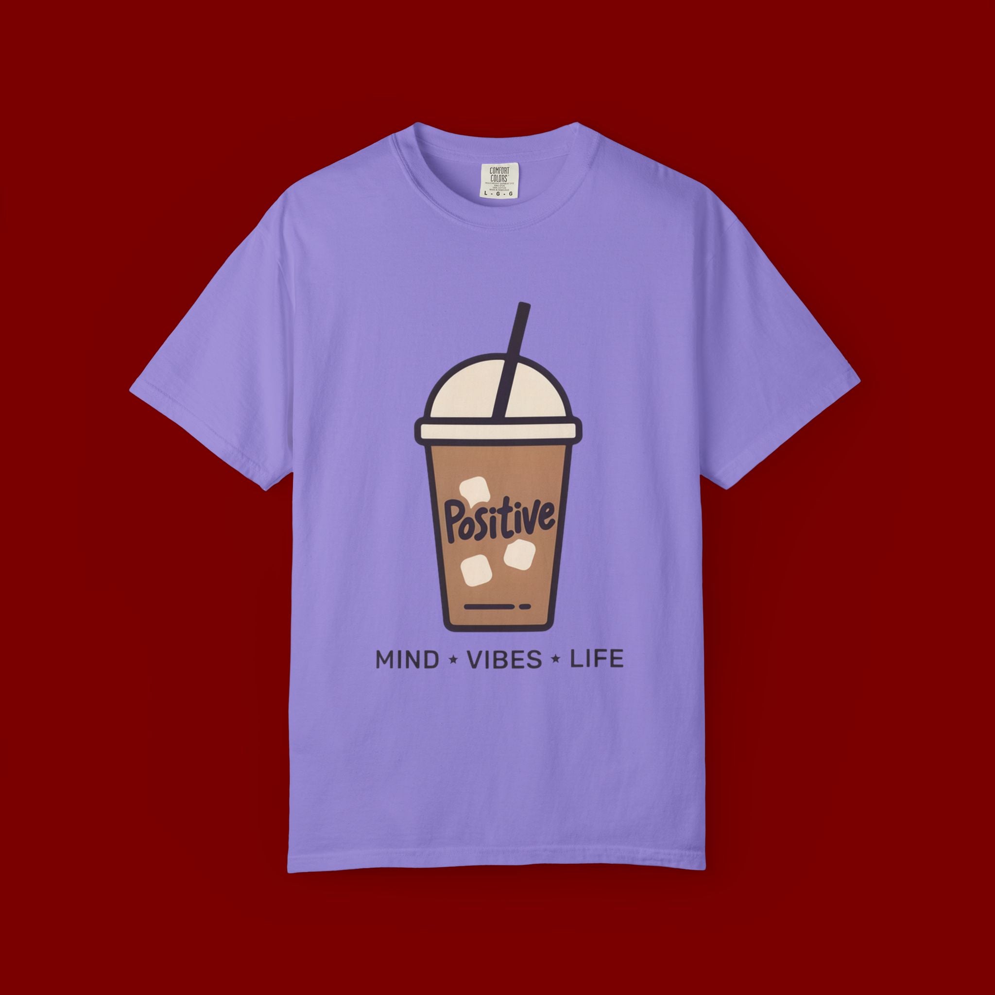 Positive Iced Coffee T-Shirt — Mind • Vibes • Life Graphic Tee