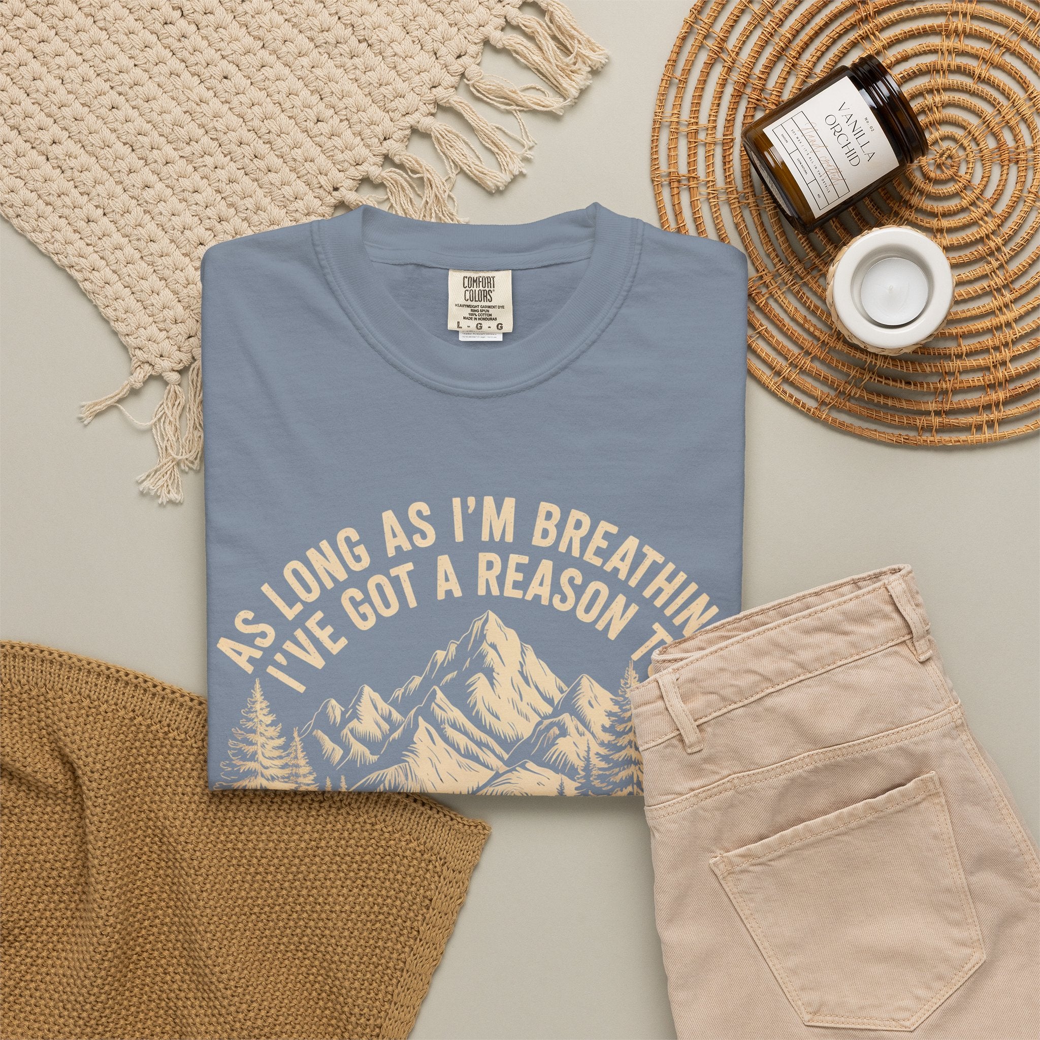 Praise the Lord Mountain T-Shirt — Christian Faith Outdoor Tee