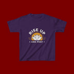 Kids T-Shirt - "Rise Up and Pray" Inspirational Christian Tee for Children