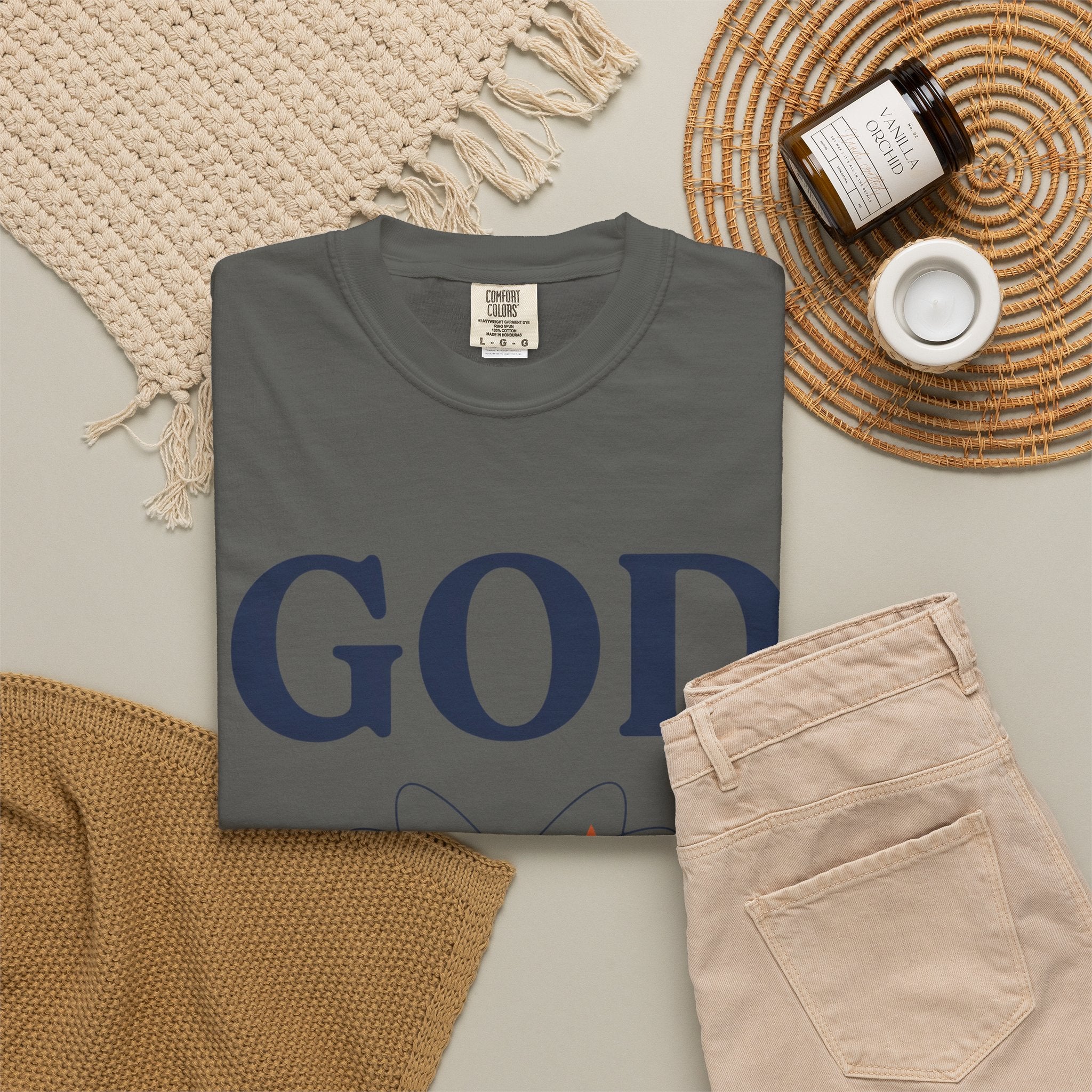 God Above All Things T-Shirt — Faith Graphic Tee with Cosmic Design