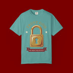 Trust God Lock T-Shirt — Christian Faith Tee “Trust God No Matter What”