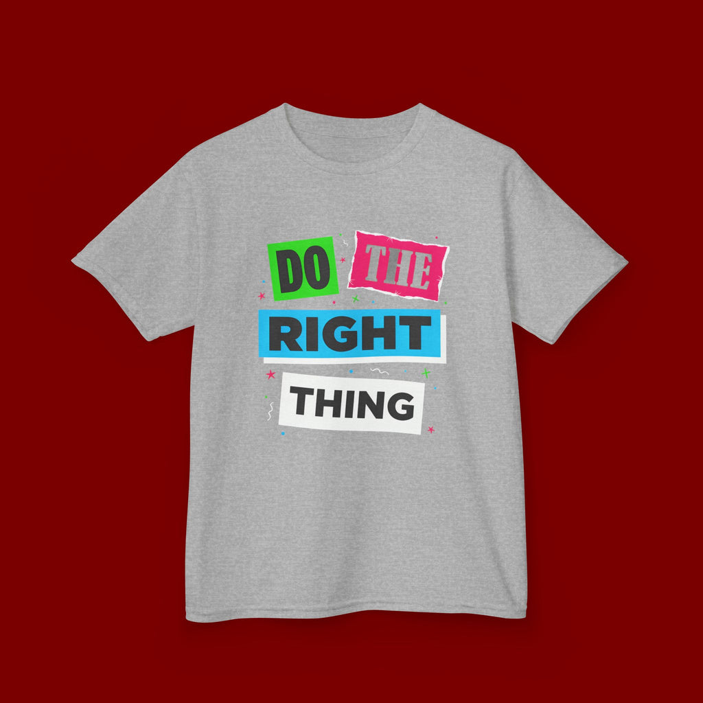 Kids Tee - "Do The Right Thing" Bold Colorblock Graphic