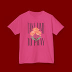 Kids Tee — "Take Time to Pray" Floral Christian Shirt
