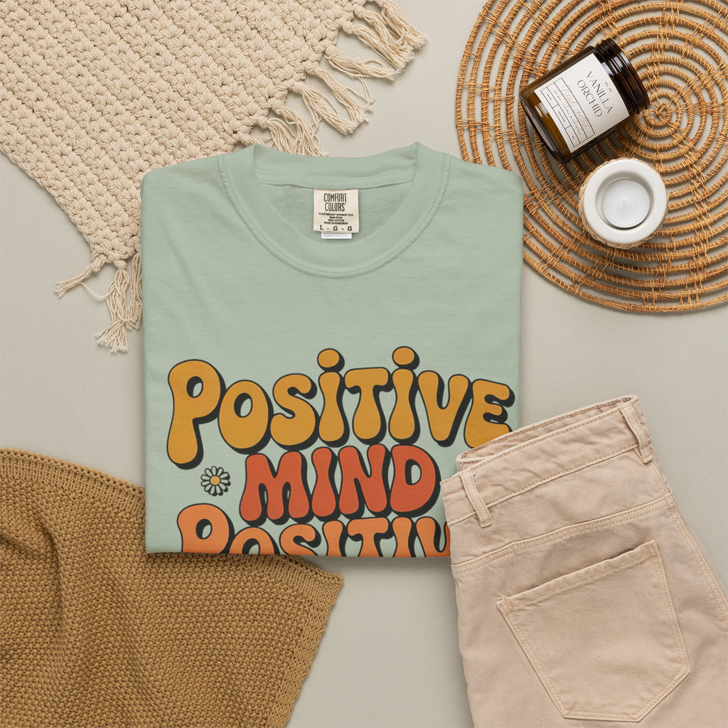 Positive Mind Positive Vibes Positive Life T-Shirt — Retro Daisy Graphic Tee