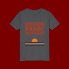 Youth Tee — "Never Panic Just Pray" Retro Sunset Kids T-Shirt
