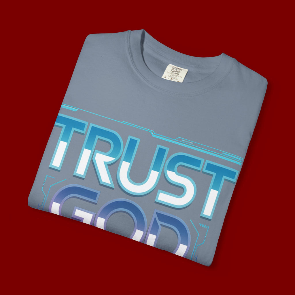 Trust God, Bro. T-Shirt — Retro Gradient Faith Tee