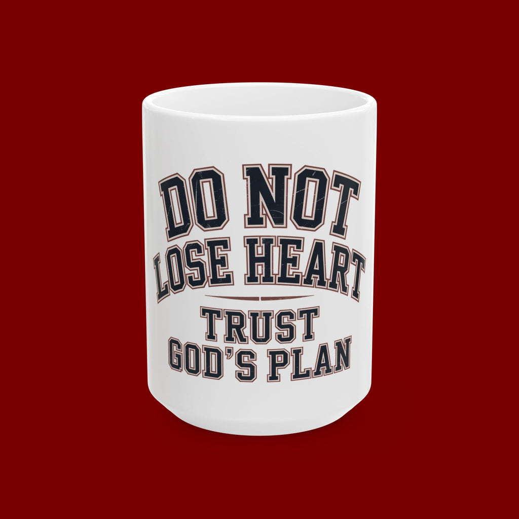 Ceramic Mug — "Fear Less, Pray More" Inspirational Sunrise Coffee Cup (11oz/15oz)