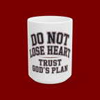 Ceramic Mug — "Fear Less, Pray More" Inspirational Sunrise Coffee Cup (11oz/15oz)