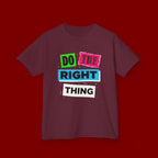 Kids Tee - "Do The Right Thing" Bold Colorblock Graphic