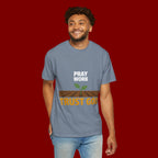 Pray Work, Trust God T-Shirt — Faith Gardening Inspirational Tee