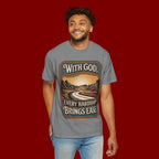 Inspirational Graphic T-Shirt — "With God, Every Hardship Brings Ease"
