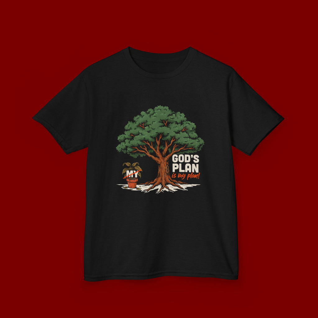 Kids Tee — Cute Tree & Plant Pot Illustration (“Grow Big, Little One”)