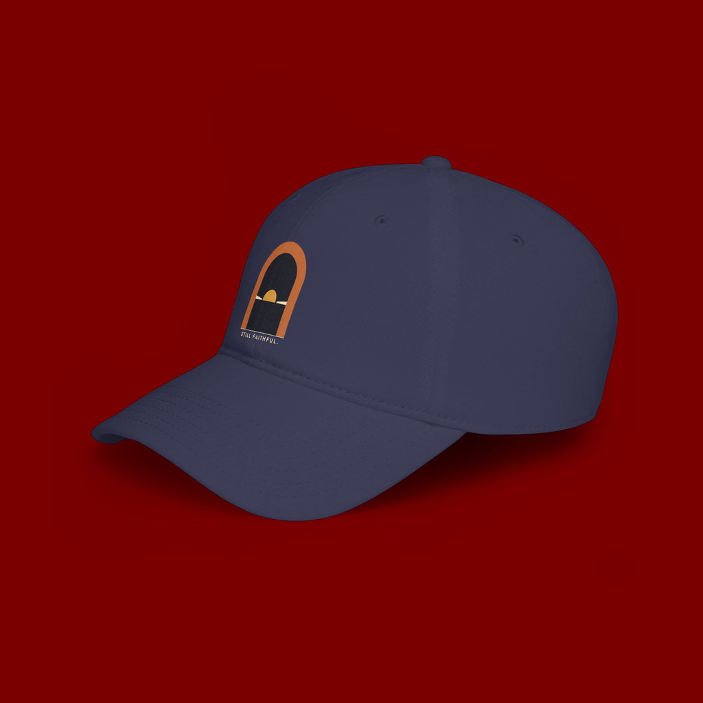 Lighthouse Sunset Cap — "Trust God" Embroidered Low Profile Baseball Hat