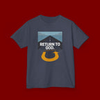 Kids Tee - "Return to God" Roadway Graphic Religious Youth Shirt