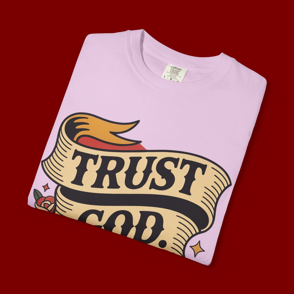 Trust God, Bro T-Shirt — Retro Ribbon Faith Tee